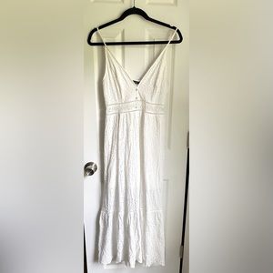 Simplee Women's Embroidery Spaghetti Strap Maxi Dress